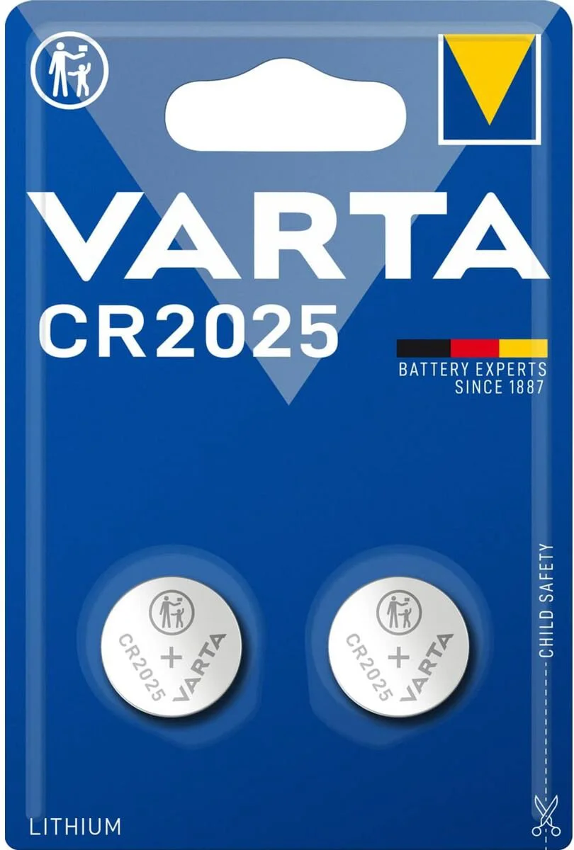 Varta LITHIUM Coin Batterijen CR2025 Blister 2 stuks