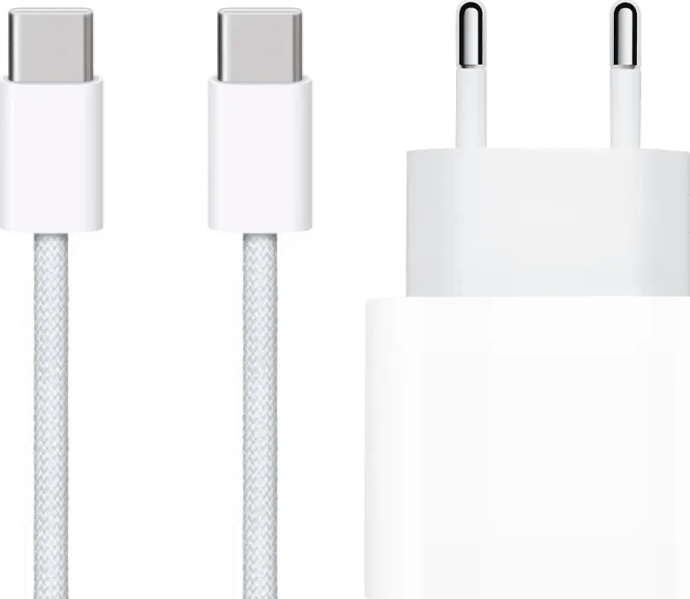 Apple Usb C Oplader 20W + Usb C Kabel 1m Nylon Wit