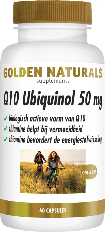 2x Golden Naturals Q10 Ubiquinol 50mg 60 vegacapsules