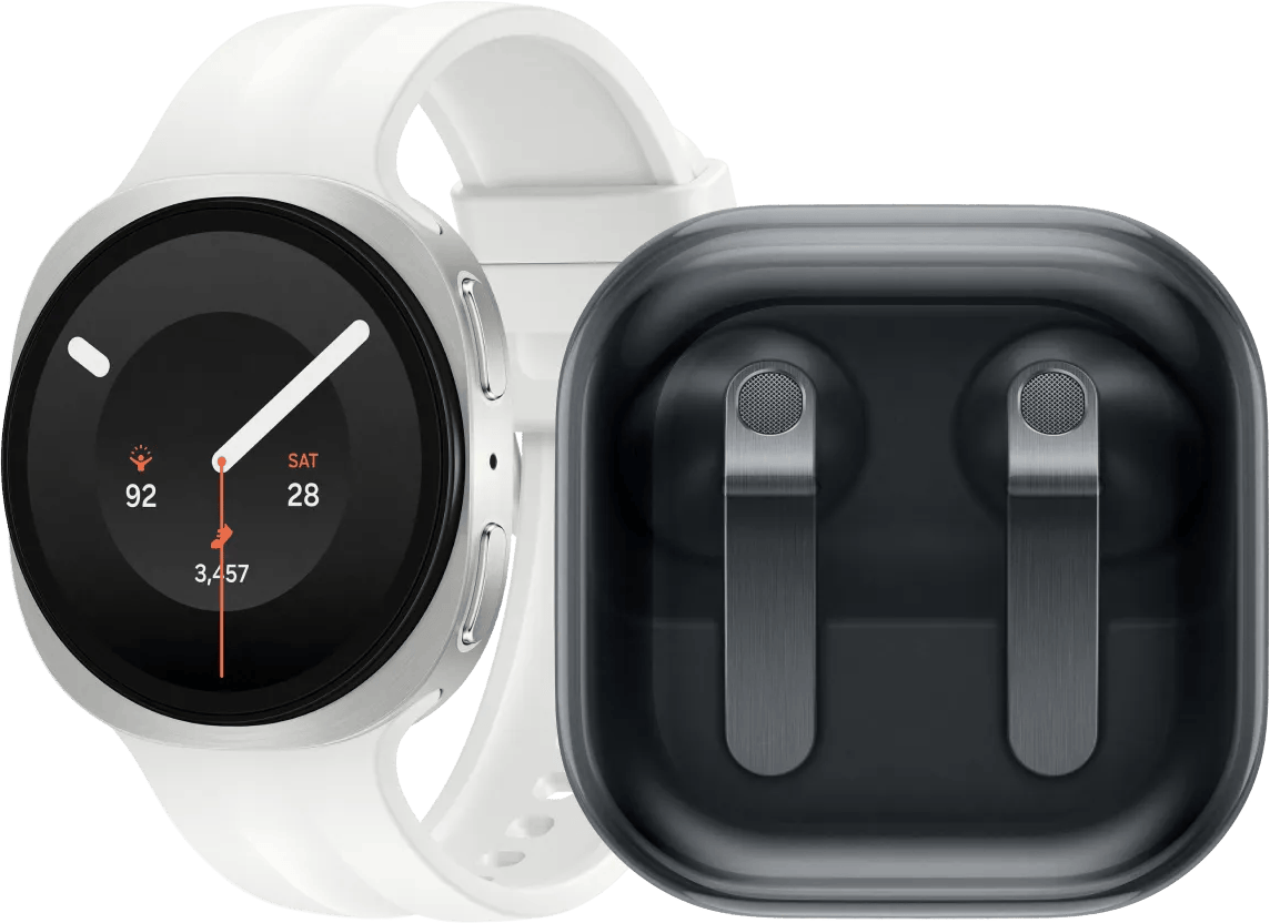 Samsung Galaxy Watch 9 Wit 40mm + Samsung Galaxy Buds4 Zwart