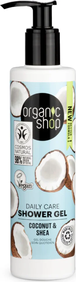3x Organic Shop Daily Care Coconut and Shea Shower Gel 280 ml