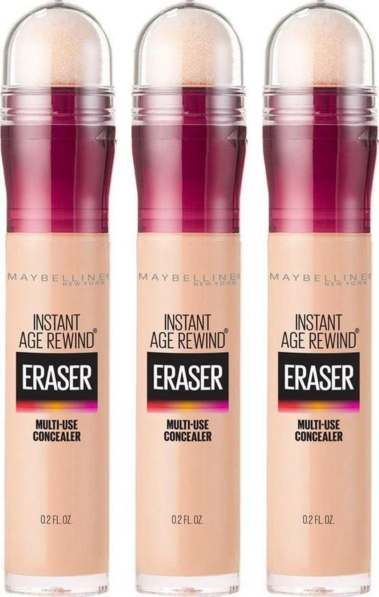 3x Maybelline Instant Anti Age Eraser Concealer 01 Light