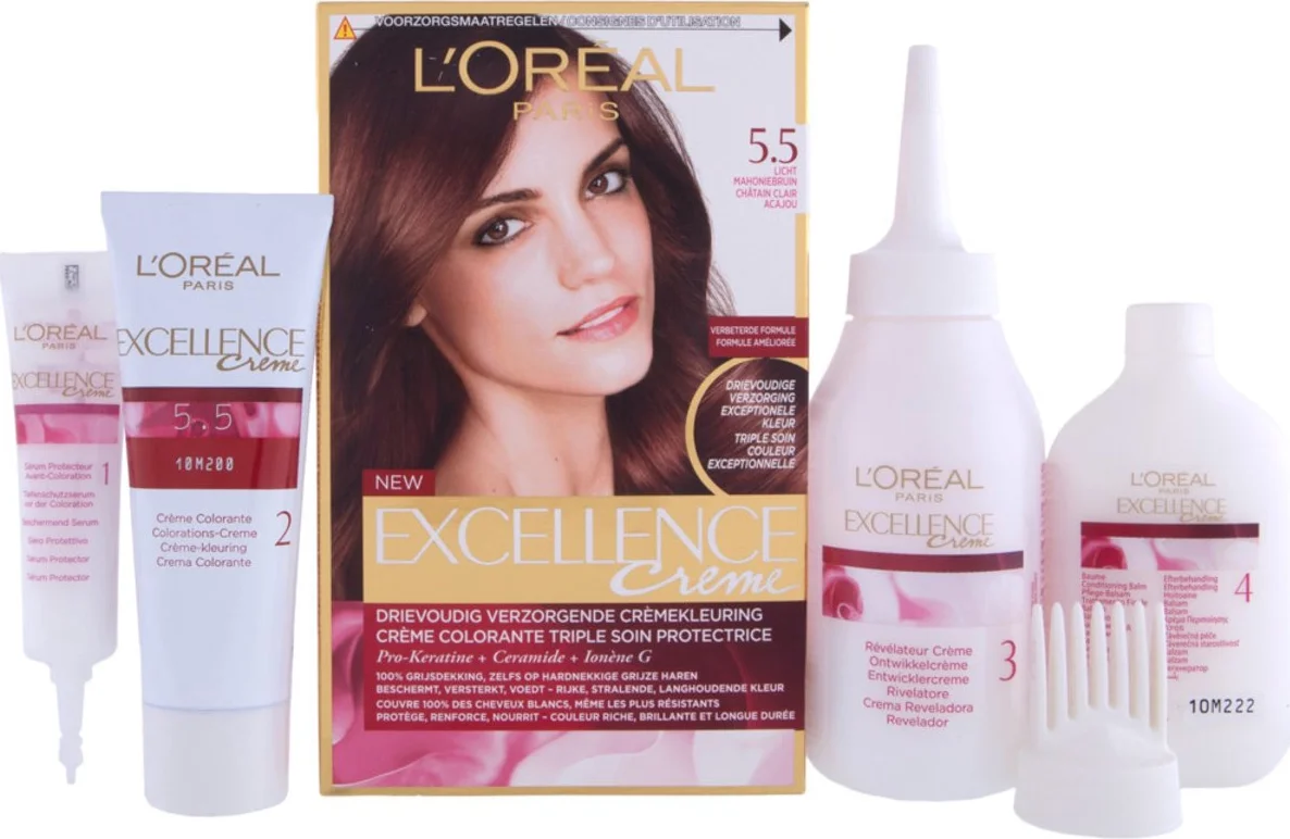 L'Oréal Excellence Crème Permanente Crèmekleuring 5.5 Licht Mahoniebruin