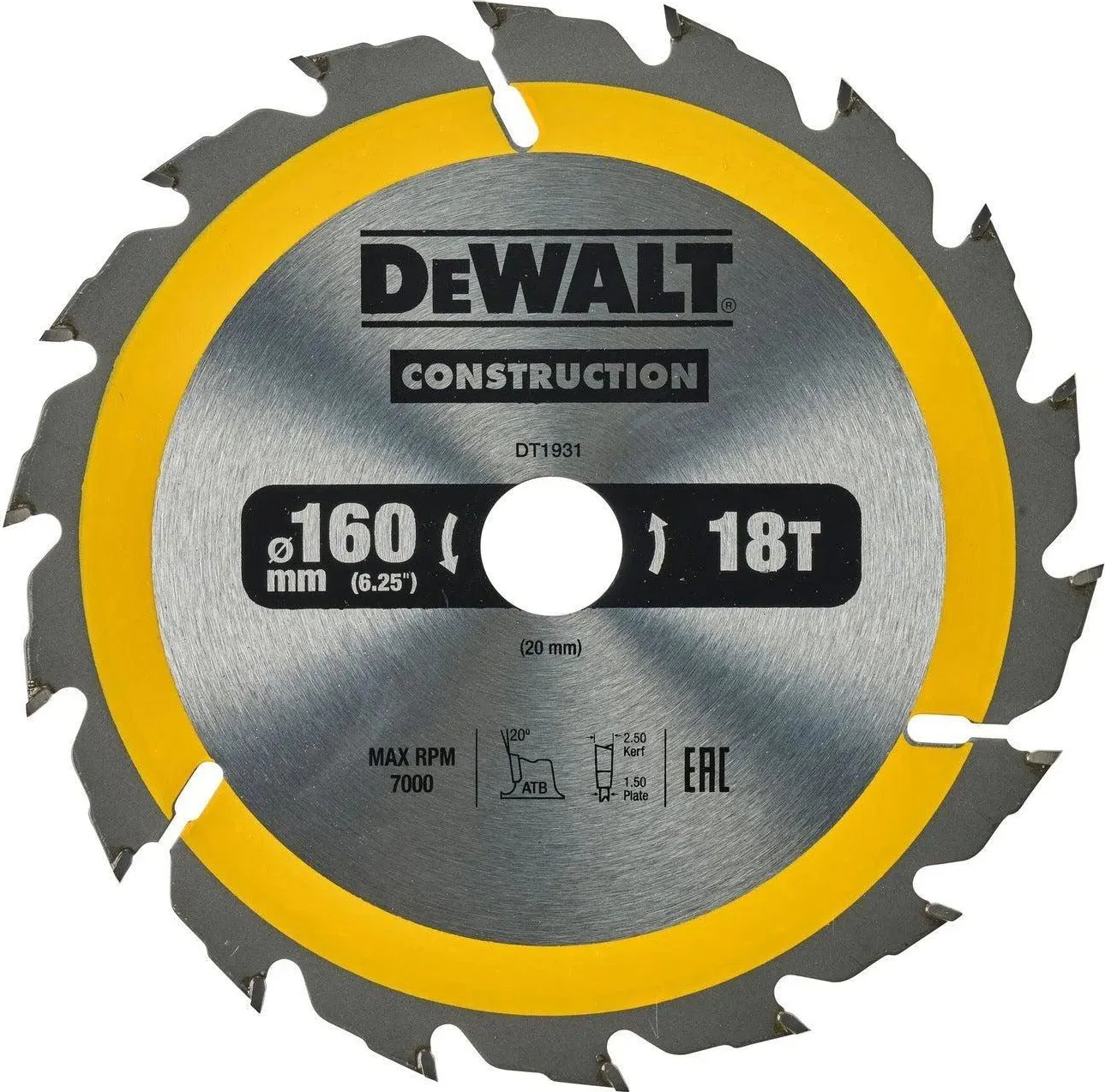 DeWALT Cirkelzaagblad voor Hout | Extreme | Ø 184mm Asgat 16mm 28T - DT4031-QZ