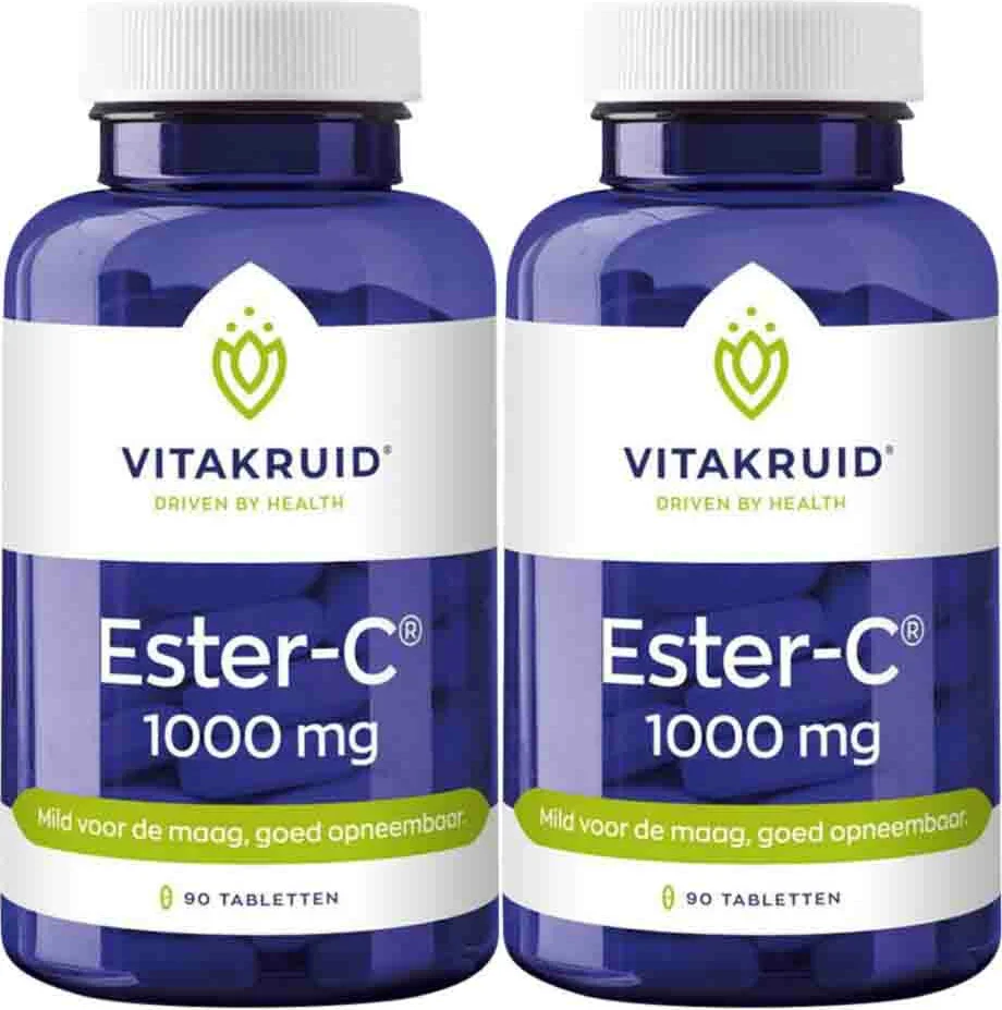 2x Vitakruid Ester-C 1000 mg 90 tabletten