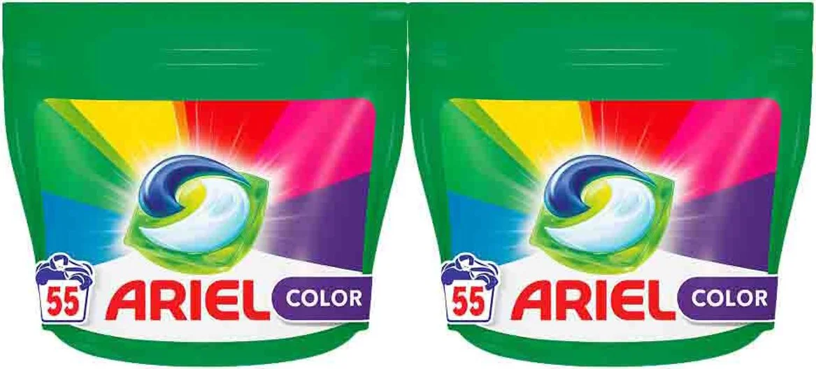 2x Ariel Wasmiddel 3in1 Pods Color 55 stuks