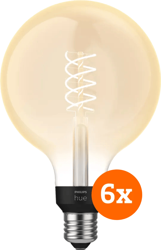 Philips Hue Filamentlamp White Globe XL E27 - 2023 - 6-pack