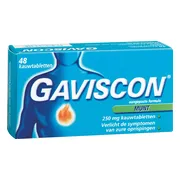 Gaviscon 250 Pepermunt Kauwtabletten 48TB