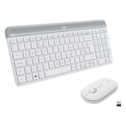 Logitech MK470 Slim Draadloos Toetsenbord en Muis Wit QWERTY
