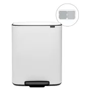 Brabantia Bo Pedal Bin 2 x 30 Liter White