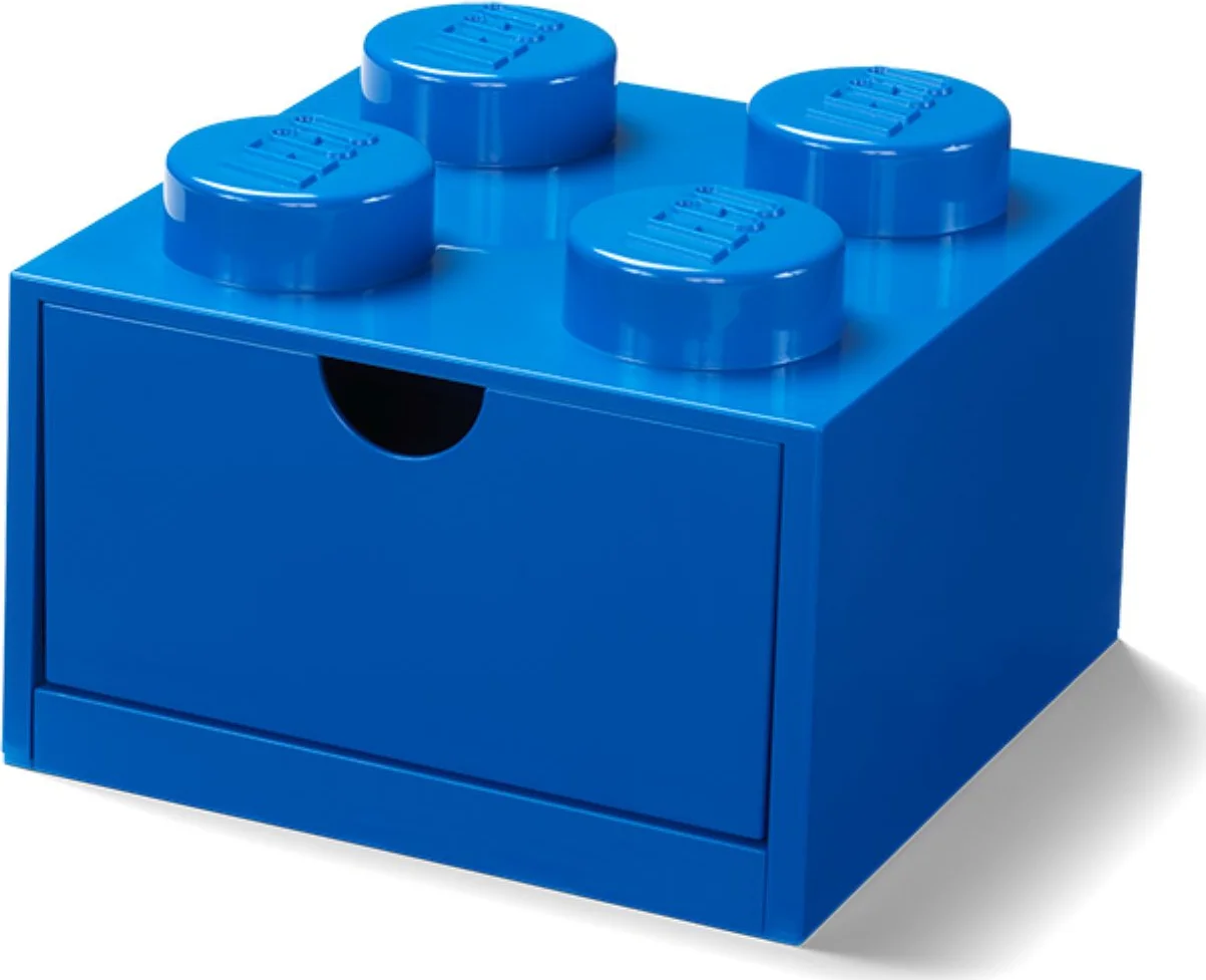 LEGO Bureaulade met 4 noppen - blauw