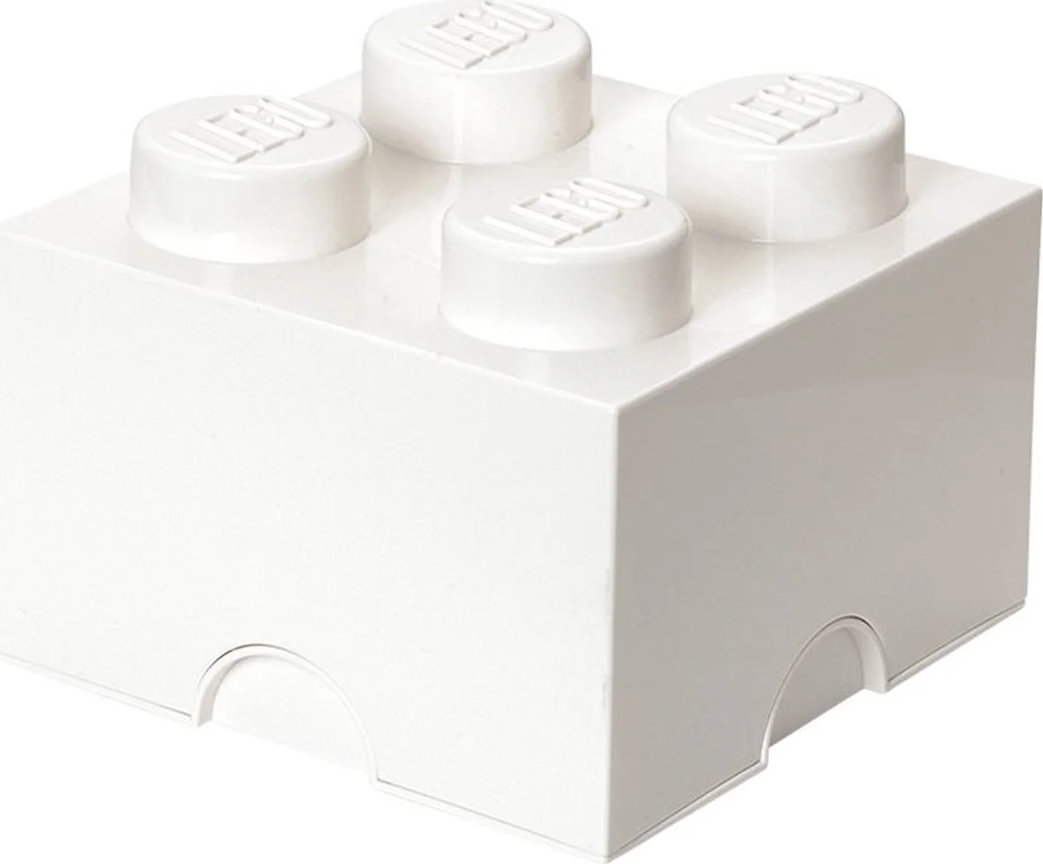 LEGO Opbergsteen met 4 noppen - wit
