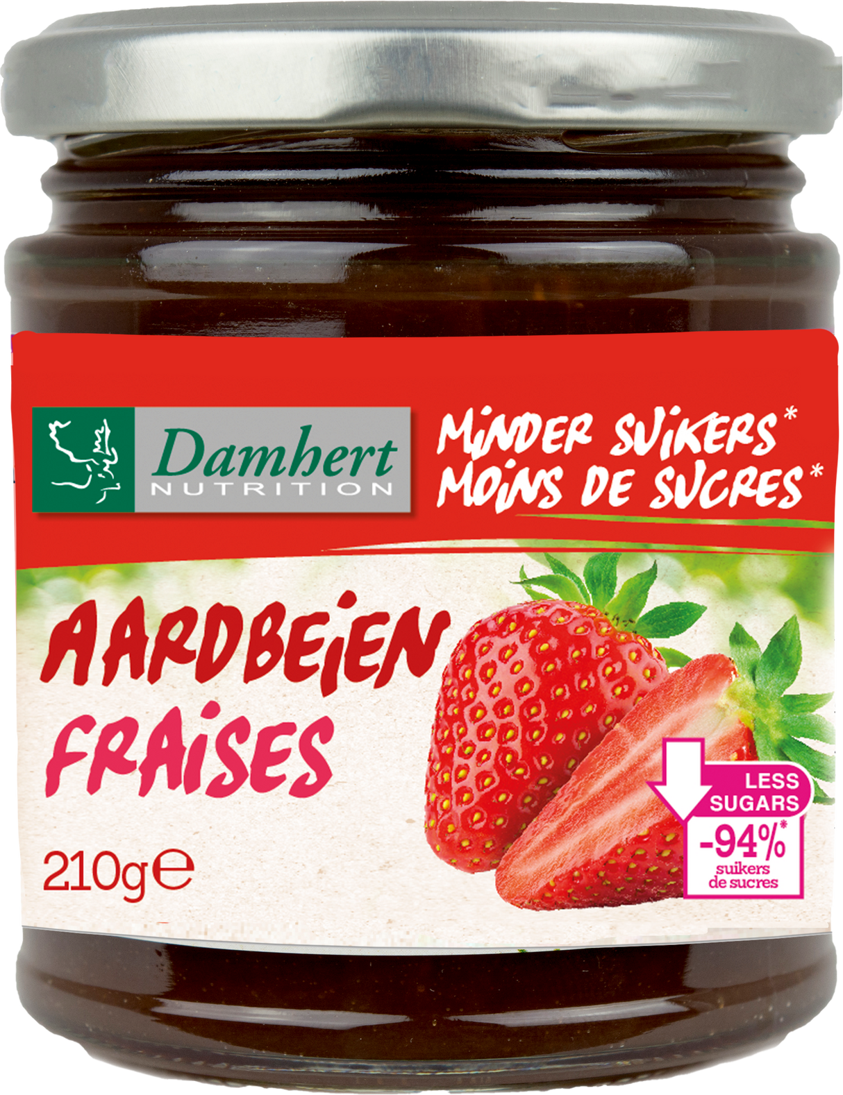 Damhert Low Carb Confituur Aardbei 210GR