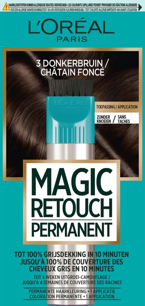 L'Oréal Magic Retouch Permanent 3 Donkerbruin 95 gr