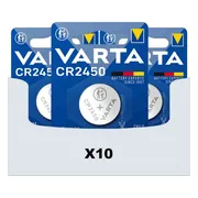 10x Varta Lithium Coin CR2450 Blister
