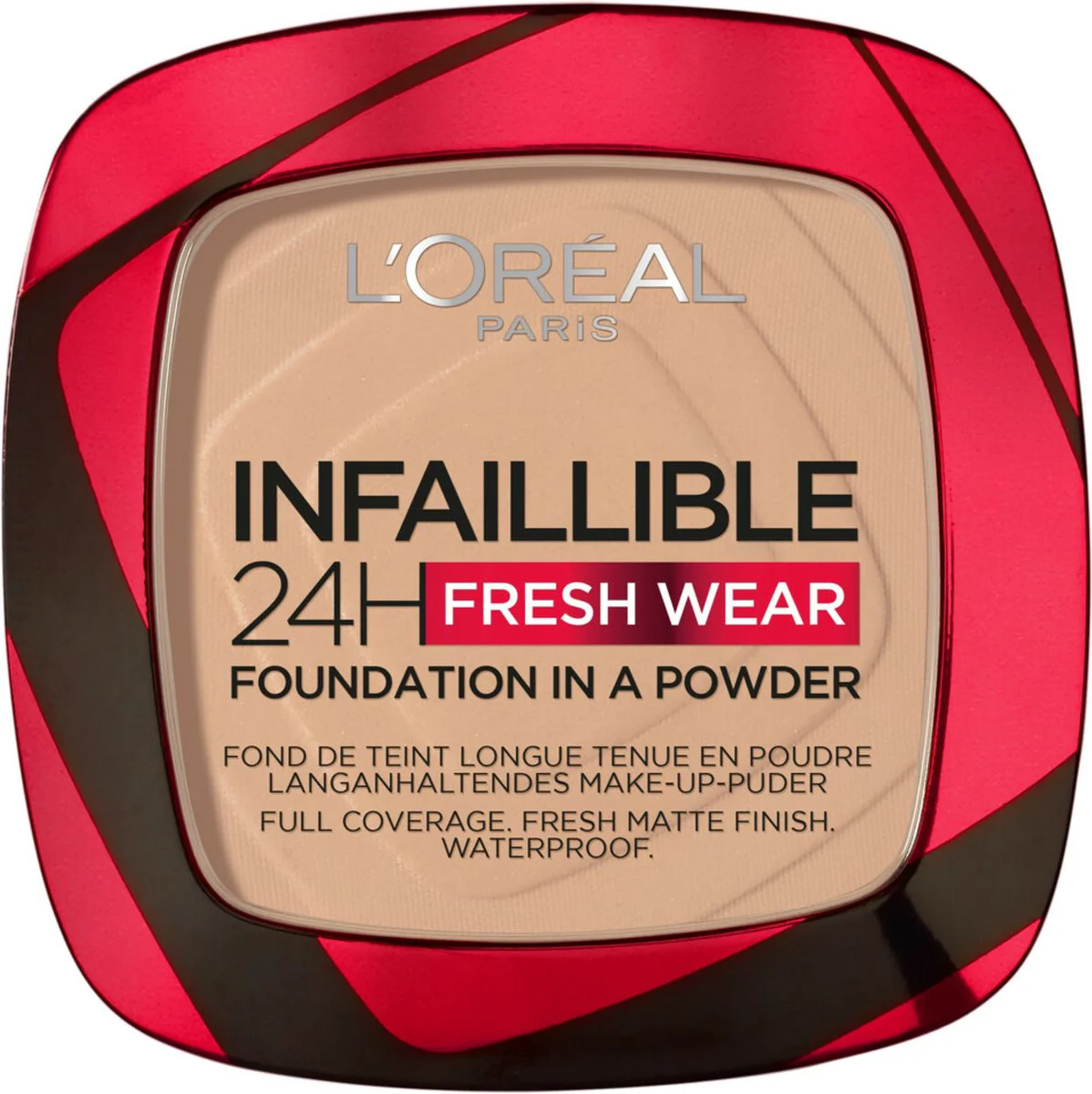 3x L'Oréal Infaillible 24H Fresh Wear Foundation Poeder 130 True Beige 9 gr