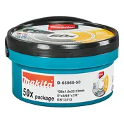 Makita D-65969-50 Doorslijpschijf RVS | 125 x 22,23 x 1,0 mm | 50 stuks