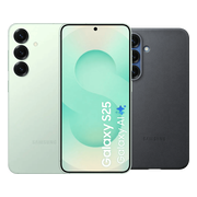 Samsung Galaxy S25 128GB Mint 5G + Samsung Kindsuit Back Cover Zwart