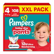 4x Pampers Baby Dry Luierbroekjes Maat 4 (9-15 kg) 27 stuks