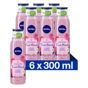 6x NIVEA Fresh Blends Douchegel Fresh Blends Raspberry 300 ml