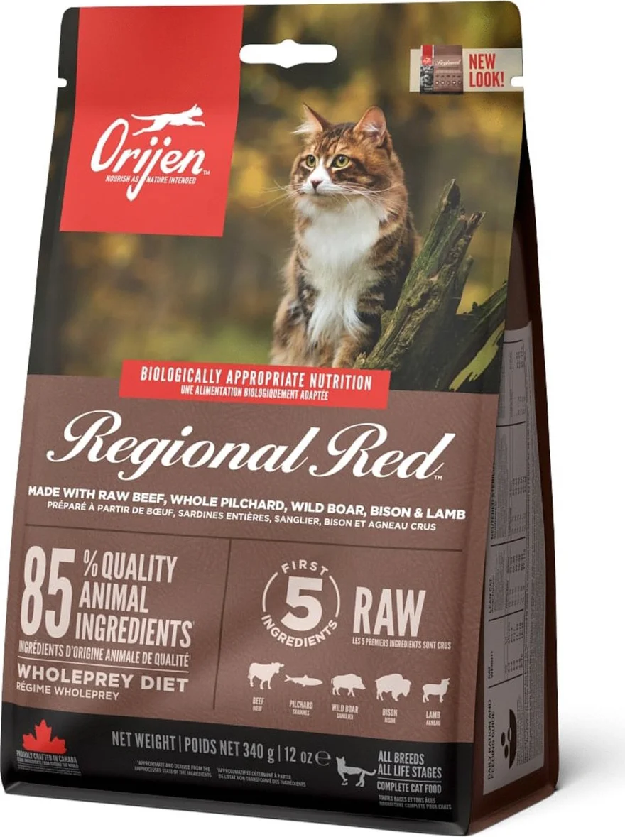 Orijen Whole Prey Regional Red Cat Rund&Zwijn - Kattenvoer - 340 g