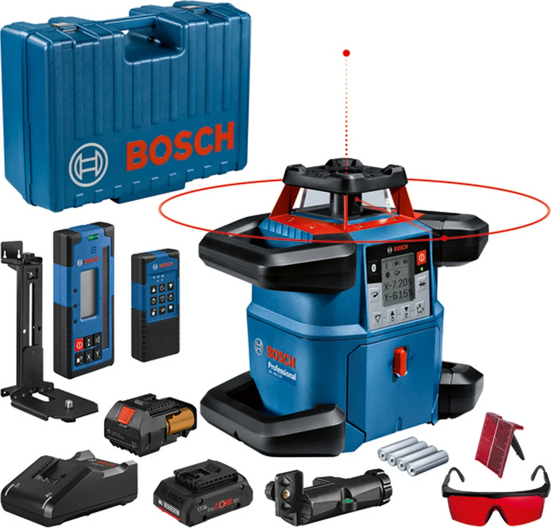 Bosch Professional PRO GRL 600 CHV Rotatielaser rood in L-Boxx - 0601061F00