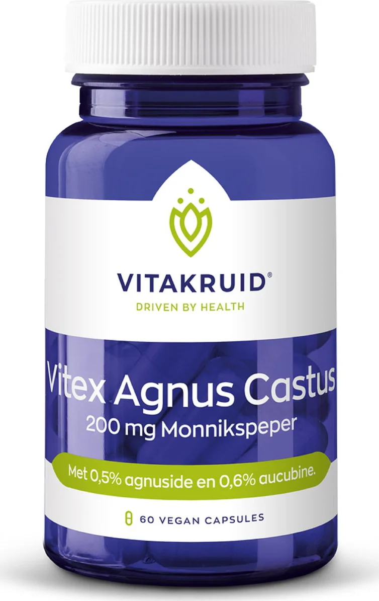 Vitakruid Vitex Agnus Castus 200 mg Monnikspeper 60 vegancapsules
