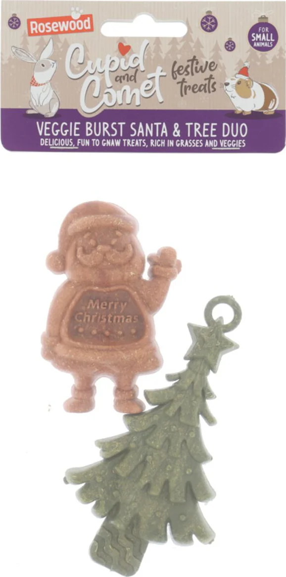 Rosewood Knaagdiersnack Cupid & Comet Santa & Tree Duo Snack 90 gr