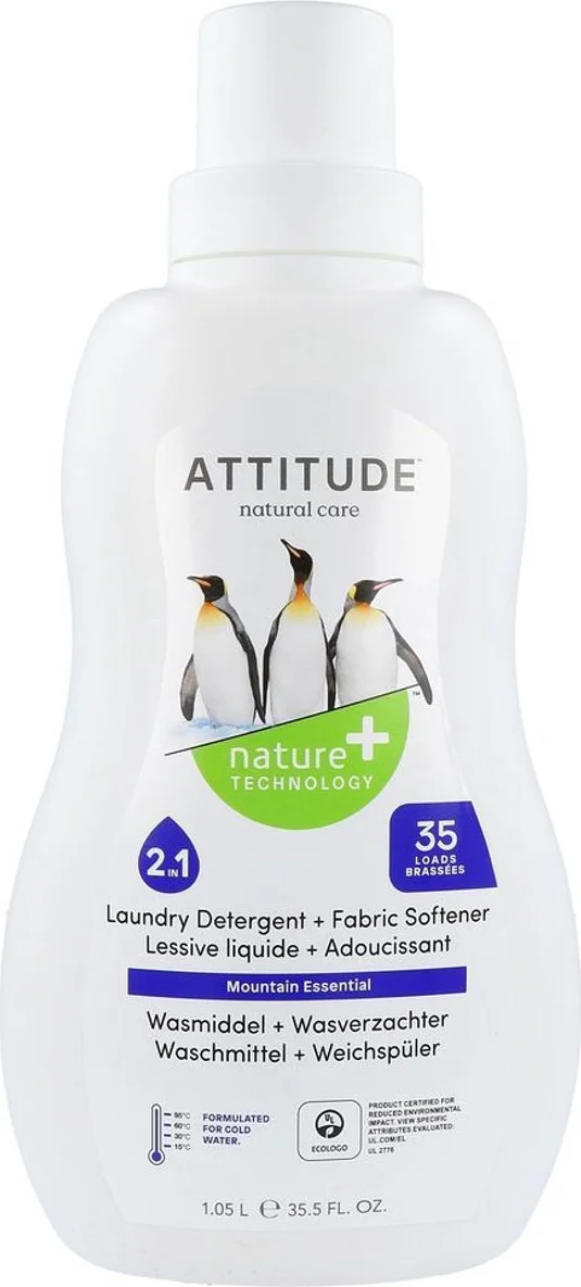 Attitude Ecologisch 2 in 1 Laundry Detergent + Fabric Softener 1040ML