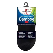 Lucovitaal Bamboe Enkelsok Zwart Maat 35-38 1 paar