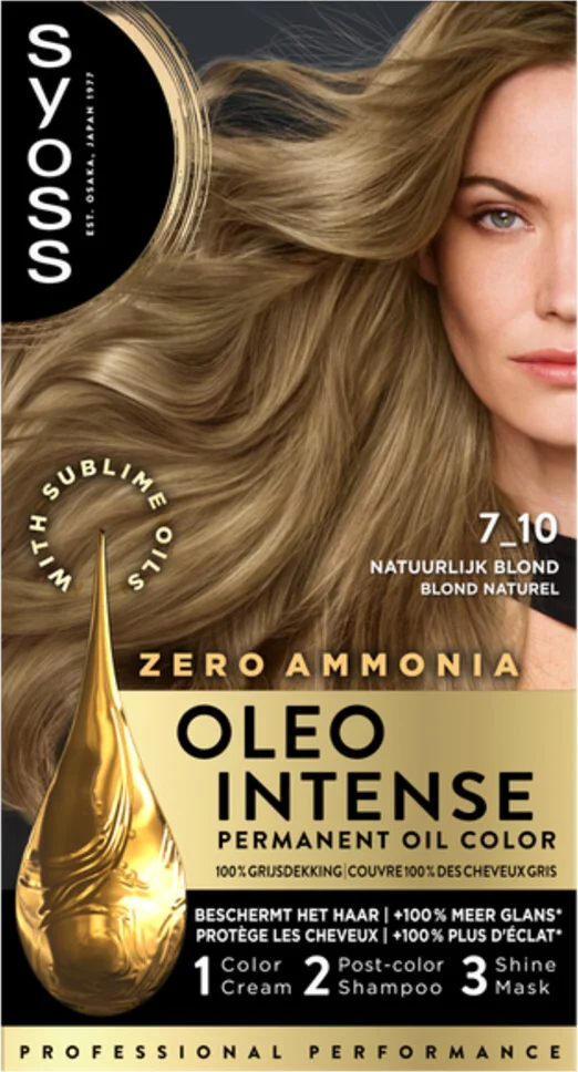 2x Syoss Oleo Intense Haarverf 7-10 Natuurlijk Blond