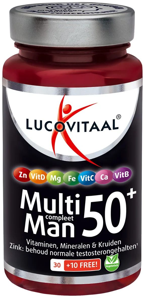 Lucovitaal Multi Man Compleet 50+ Met Ginkgo Biloba 40 capsules