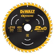 DeWALT Cirkelzaagblad voor Hout | Universeel | Ø 210mm Asgat 30mm 40T - DT20433-QZ