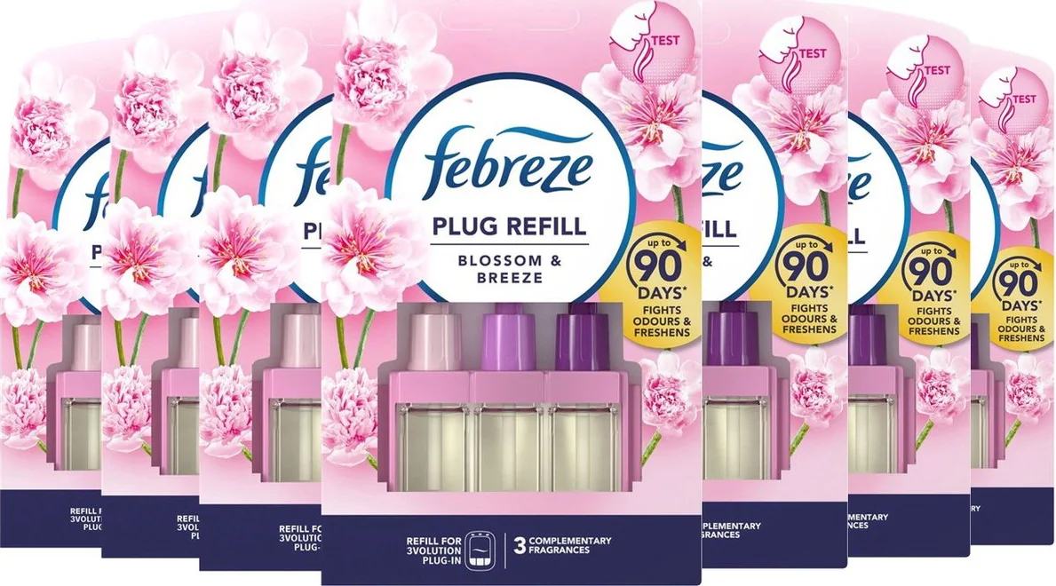 7x Ambi Pur 3volution Vleugje Bloesem Navulling 20 ml