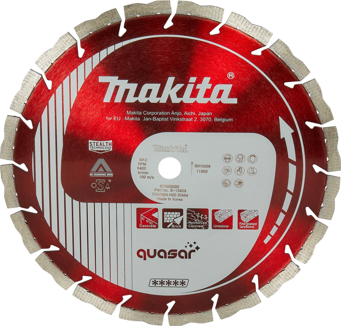 Makita B-13459 Diamantschijf | 300 x 20 x 3,0 mm