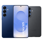 Samsung Galaxy S25 256GB Donkerblauw 5G + Samsung Kindsuit Back Cover Zwart