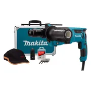 Makita HR2631FT13 Combihamer SDS-Plus 2,4J + snelwisselboorkop + 5 boren 800W in koffer
