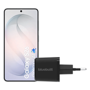 Samsung Galaxy S26 256GB Wit 5G + BlueBuilt Oplader 65 Watt Zwart