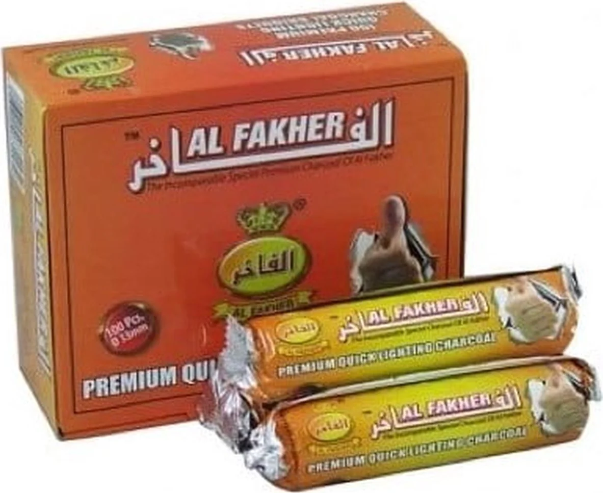 Houtskool Tabletten Al Fakher - Aanmaak Kolen 1 Doos 33mm - Kooltjes - Kool - Coal - Easy Light - Hout kool Tablet - Golden Temple - 3.3cm - 100 stuks