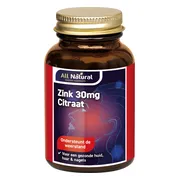 All Natural Zink Citraat 30mg Tabletten 60TB