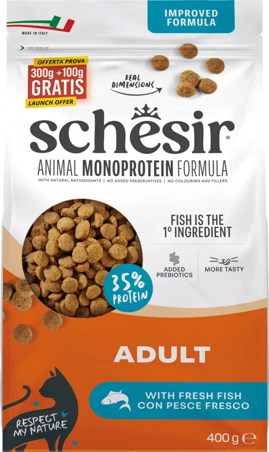 Schesir Monoproteïne Promo Kattenvoer Droog Vis 400 gr