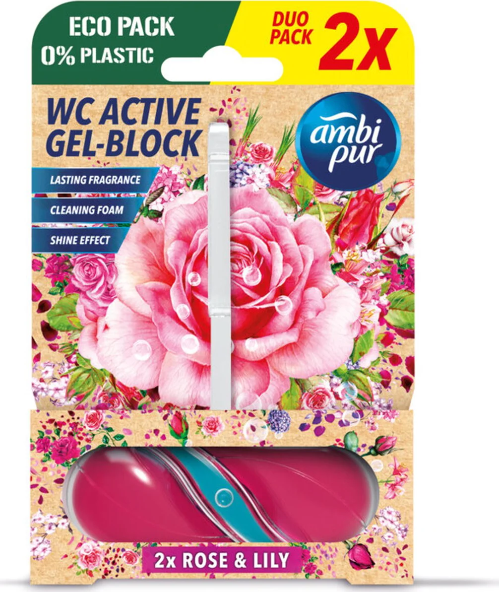 Ambi Pur Toiletblok Roos & Lelie 2 stuks