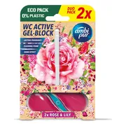 Ambi Pur Toiletblok Roos & Lelie 2 stuks