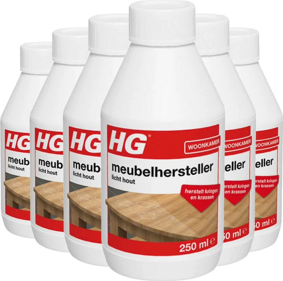 6x HG Meubelhersteller Licht Hout 250 ml