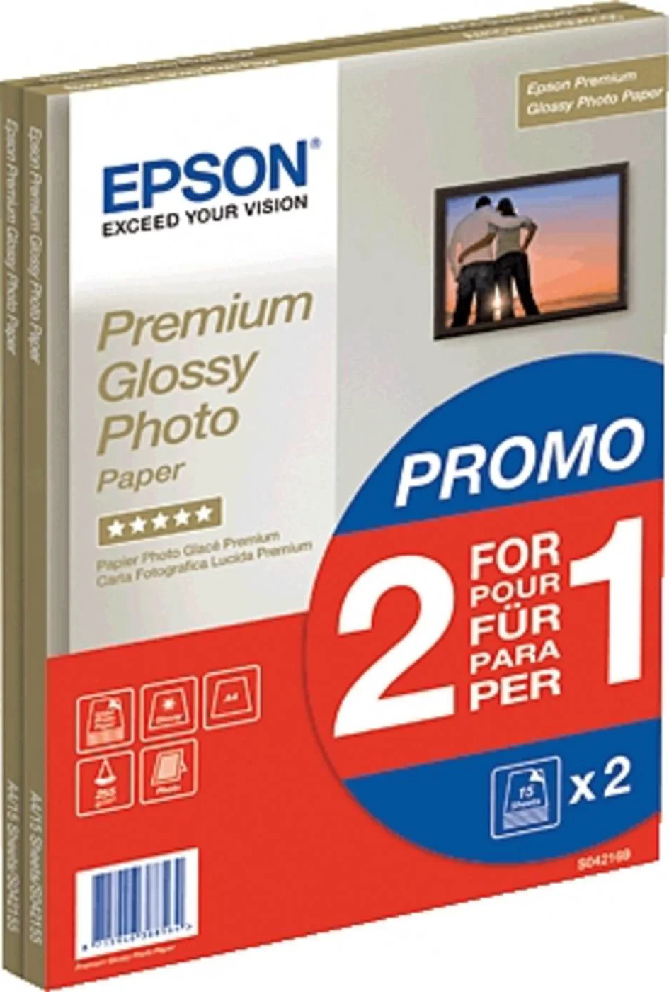 Epson Premium Glossy Fotopapier 30 vel (A4)