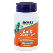 NOW Zink Gluconaat 50mg Tabletten 100st