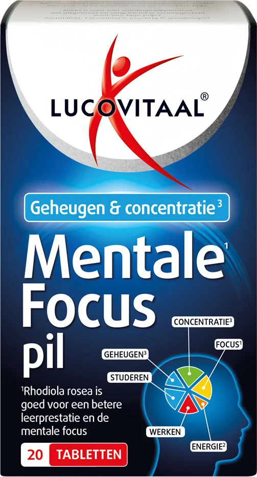 3x Lucovitaal Mentale Focus Pil 20 tabletten
