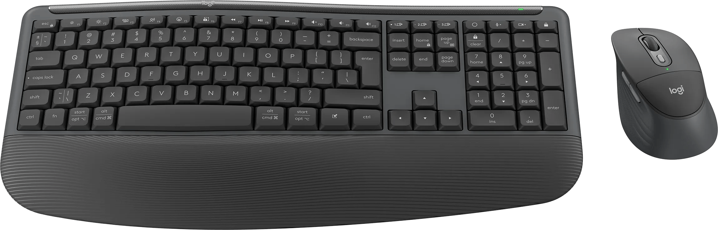 Logitech MK880 Signature Comfort Plus Draadloze Toetsenbord en Muis Combo Graphite QWERTY