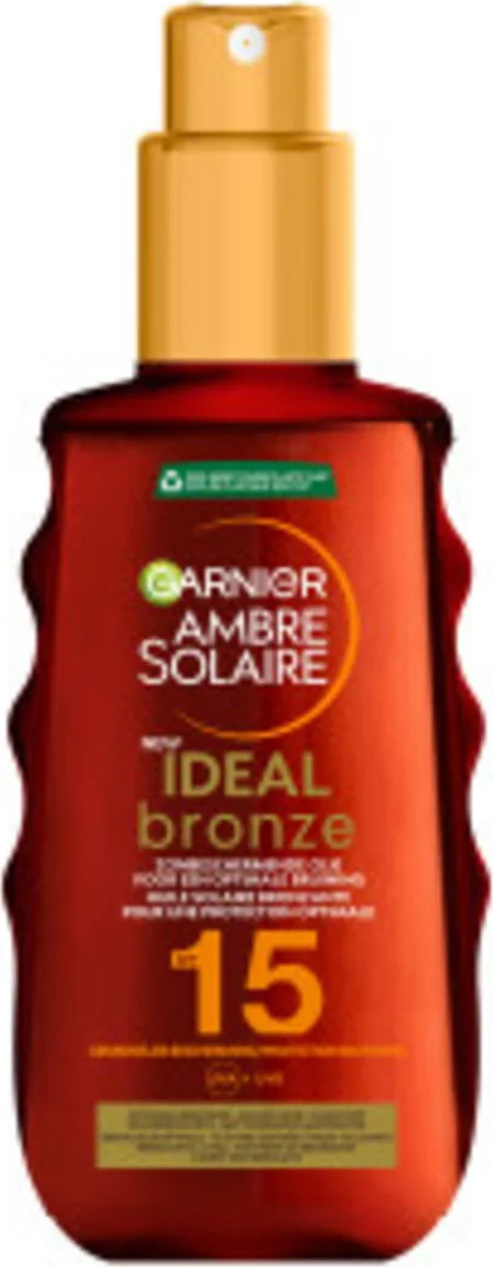 2x Garnier Ambre Solaire Ideal Bronze Beschermende Zonneolie SPF 15 150 ml