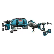 Makita DLX7031TX1 Accu combiset 7-delig 18V 5.0Ah in tas